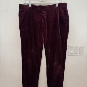 Men's Burgundy Corduroy Pants